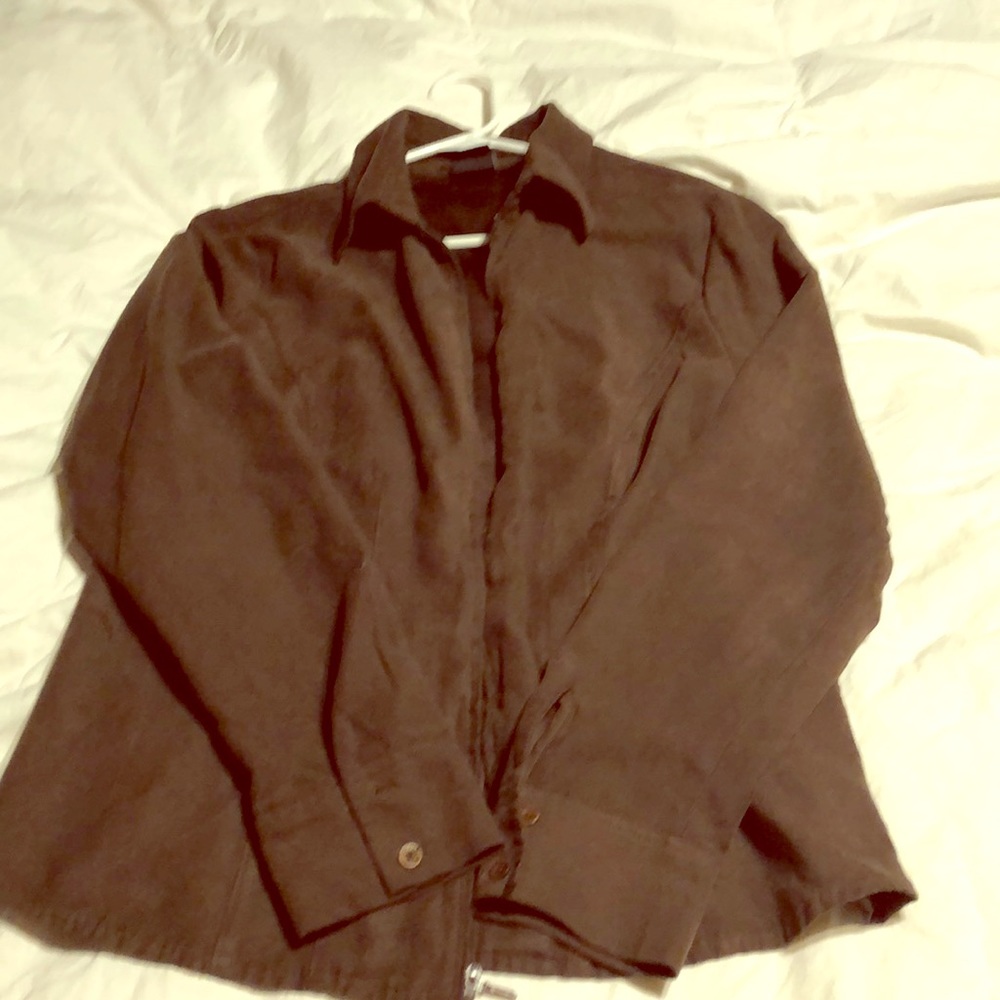 Brown faux suede jacket/blazer